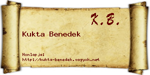 Kukta Benedek névjegykártya